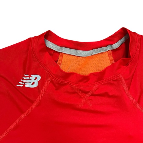 New Balance Red and Black Short Sleeve Baseball Shirt No tag Size Large - Picture 3 of 4
